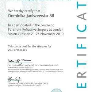 certyfikat-forefront-refractive-surgery-1